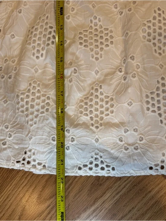 J.CREW White Floral Lace Ruffle High Neck Sleeveless Blouse Women’s XS - Picture 9 of 15